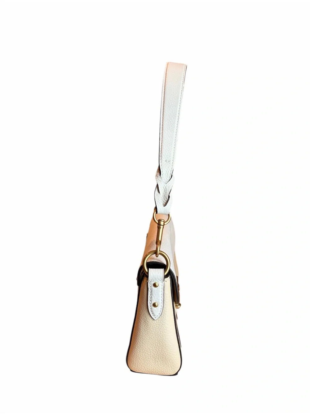 Coach Jade color block 2 way pebbled leather bag